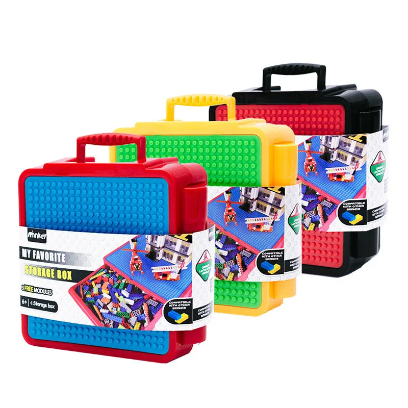 

Children's puzzle sorting box assembling toy storage box men and girls small particle building block storage box