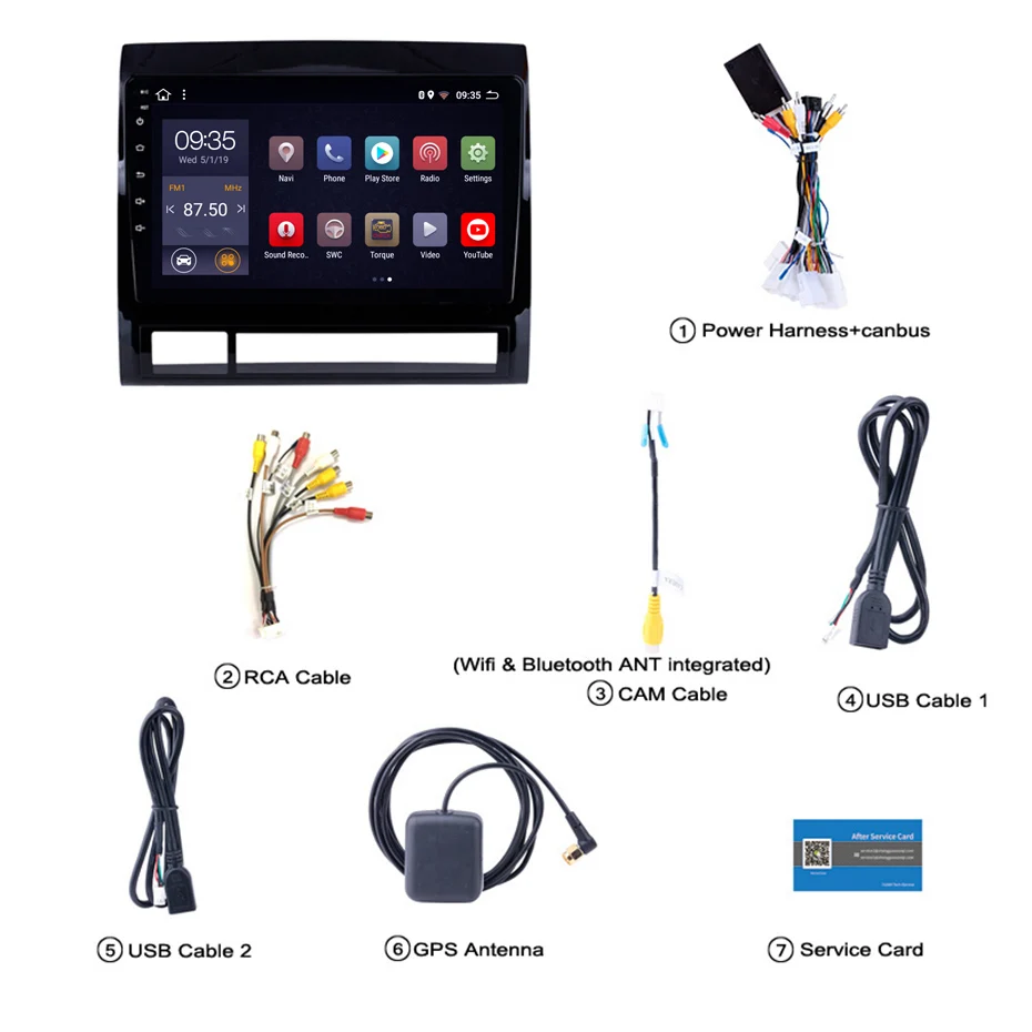 Clearance 9 inch 2.5D IPS HD multi-touch screen Android8.1 2G RAM 32G ROM NAVI with BT USB WIFI SWC for TOYOTA TACOMA/HILUX 2005-2013 USA 2
