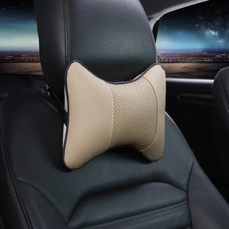 

Adeeing 2 Pcs Car Headrest Seat Head Neck Rest Cushion Breathable Comfortable Pillow Pad Universal Soft and comfortable r30