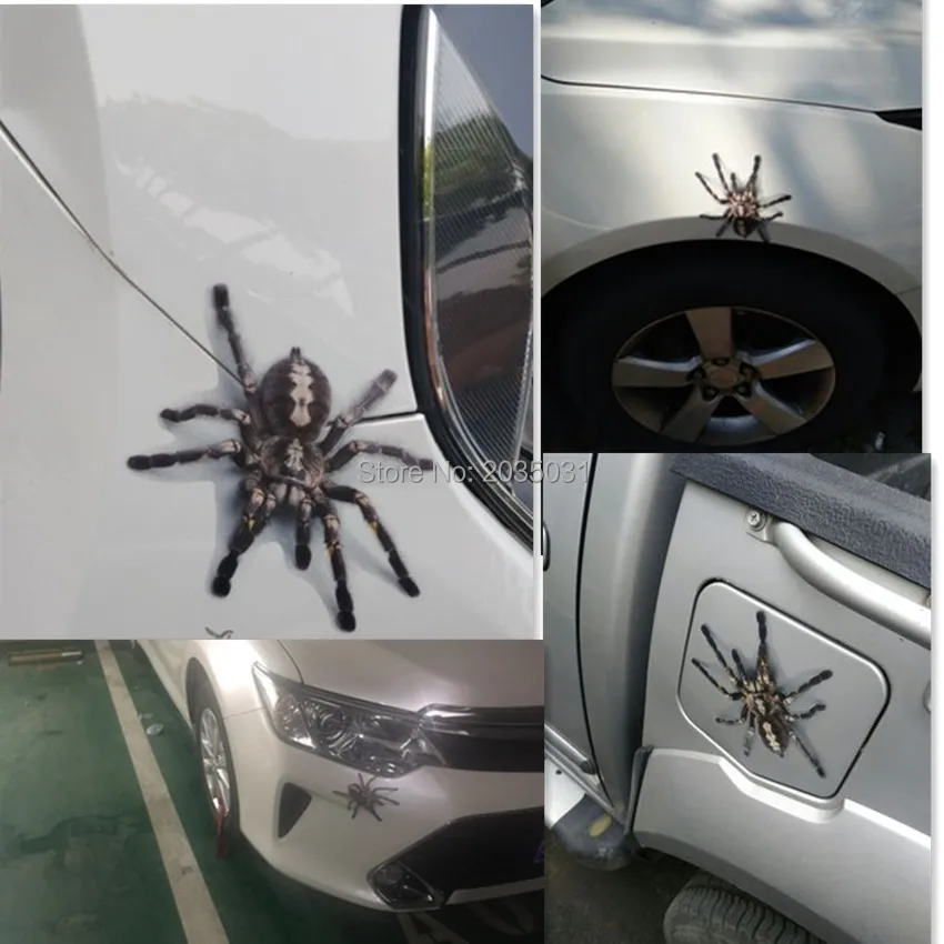 

1Pcs Car Sticker Auto 3D spider Waterproof Stickers FOR cadillac Mazda rx8 nissan maxima 2018 camry toyota camry 2018 bmw x5 e53
