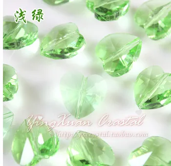 

K9 Lighting Accessories 14MM straight hole Heart Bead Jewelry material wholesale DIY bead curtain crystal lamp accessories