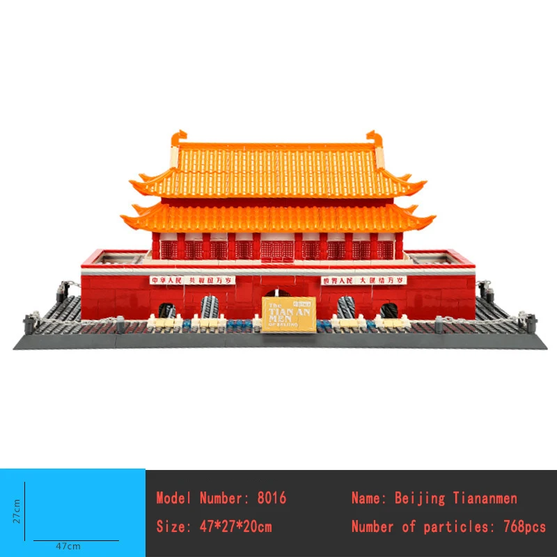 

Great architectures 5 models London Bridge Big Ben Tiananmen Building Block Sets Educational DIY Bricks Toys 8013 8016 8020
