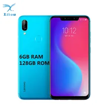 Tela do entalhe telefone móvel lenovo s5 pro 6 gb 128 gb 20mp quatro-câmeras 6.2