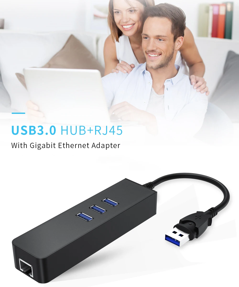3 Порты и разъёмы USB 3,0 концентратор 10/100/1000 Мбит/с Usb для RJ45 гигабитная сетевая карта lan-адаптер с usb-разъемом Ethernet для Windows USB Ethernet адаптер