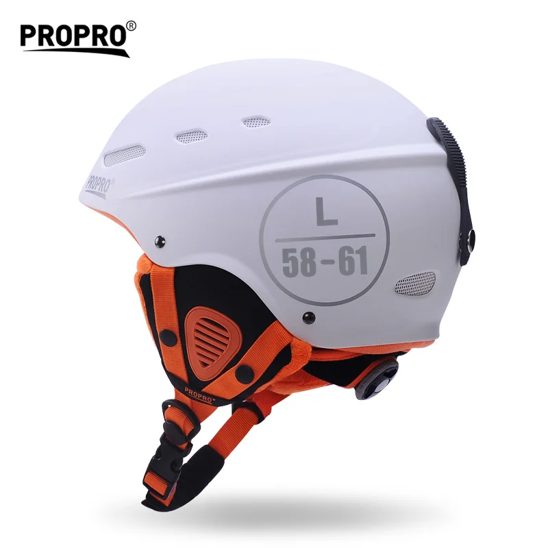 PROPRO في الهواء الطلق خوذة أمان ل التزلج على الجليد التزلج الكبار الرجال النساء الشتاء تزلج الخوذ للبيع أسود أبيض حجم ضبط