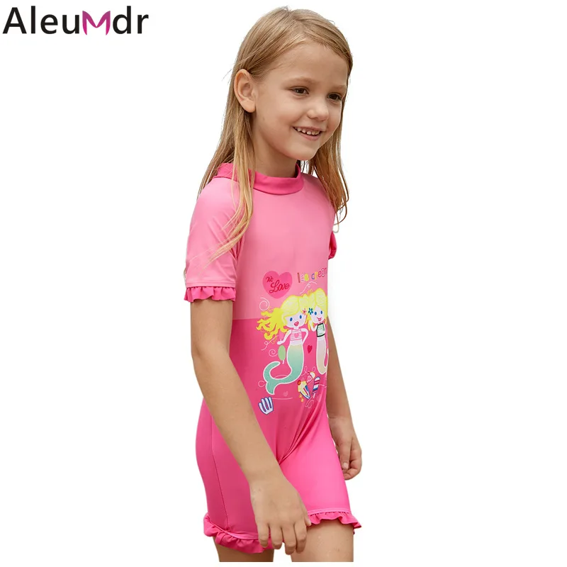 Aleumdr/детский купальник розовый маленькая Русалка принцесса красивый