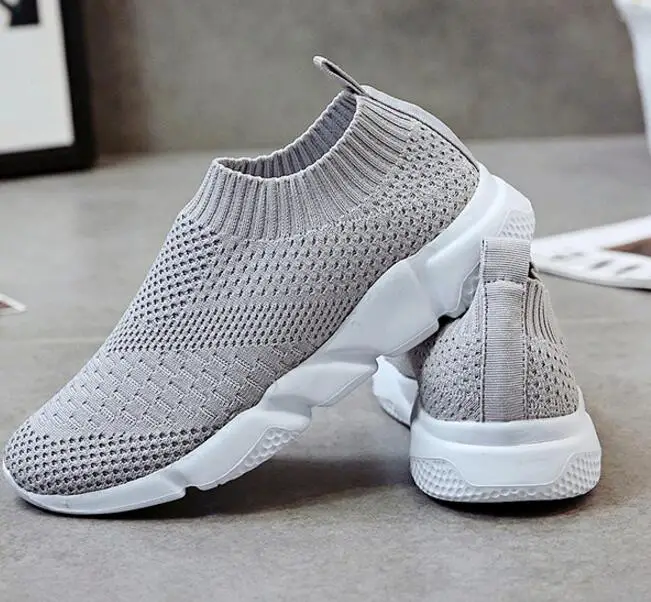 

plus size breathable summer slip on platform shoes woman Outdoor Mesh Shoes Casual Comfortable Soles Running Sports shoes