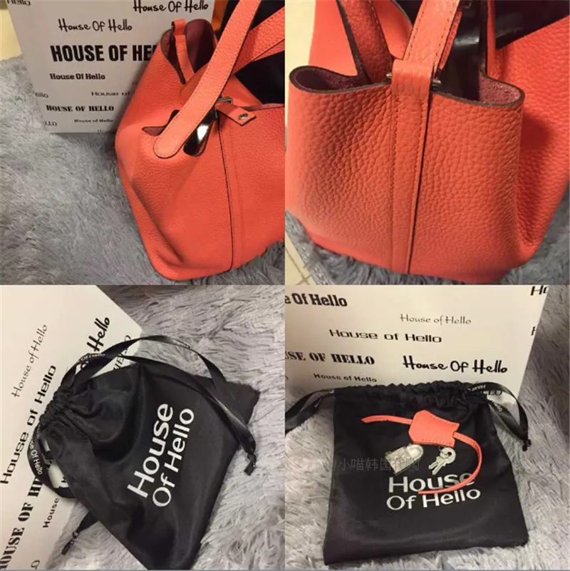 Bolsos Mujer Women's Bucket Bags For Female Bag Genuine Leather Brand Designer Ladies Crossbody Messenger Bags Top Luxury Bucket (2)