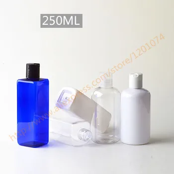 

250ml pretty colors PET bottle with plastic disc lid,essential oil/liquid/moisturizer/facial water container