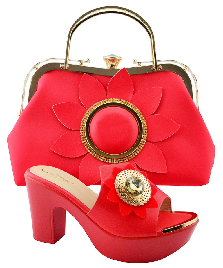 Couleur Avec Femmes Assortis Chaussures De Les Et Nigérian Africaines Sacs Set Qsl003 Corail Sac Mariage Italiennes wr4qrx