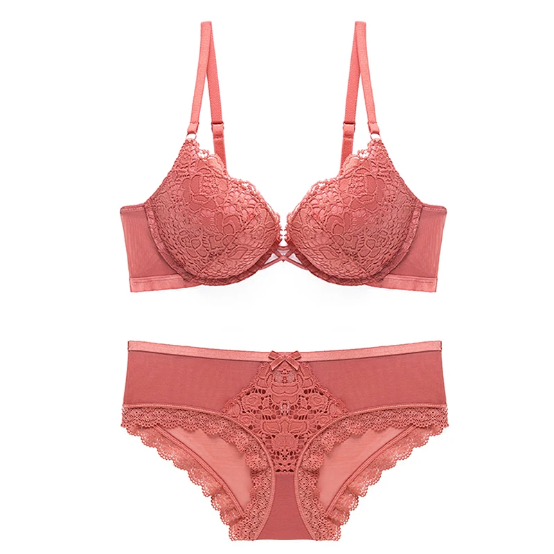 

Brand vs high-end brand 2019 latest arrival push up bra set 70-85 A B C underwear set women lace panties bra & briefs