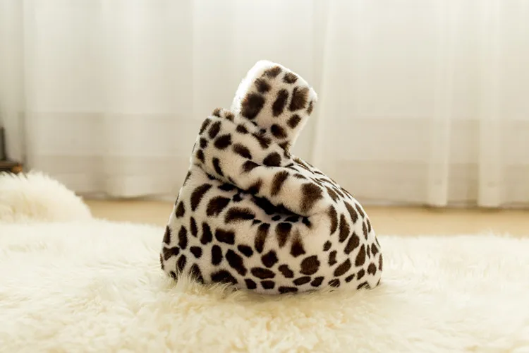 Супер мягкая меховая сумка из искусственного кролика леопардовая меховая сумка милые плотные вставки для моделирования фигуры Сумочка