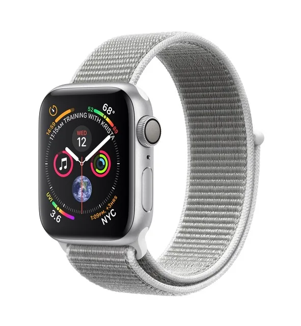 

APPLEWATCH S4 GPS 40MM SILVER ALUM CASE SEASHELL SPORT LOOP IN