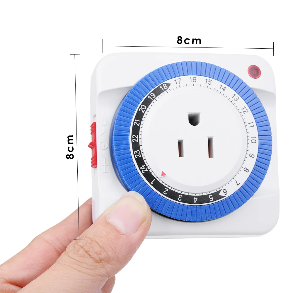 24 Hours Timer Socket Mechanical Program Timer Switch Socket 230V EU/US
