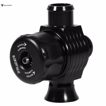 

25mm Car Dual Ports Adjustable Turbo Blow Off Valve Fake Dump BOV Sound Simulator Kit Black