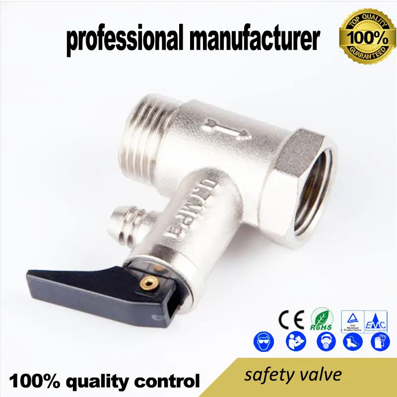 

water heater release pressure valve safety valve Pressure relief valve with high quality brass valve 1/2 thread connecter