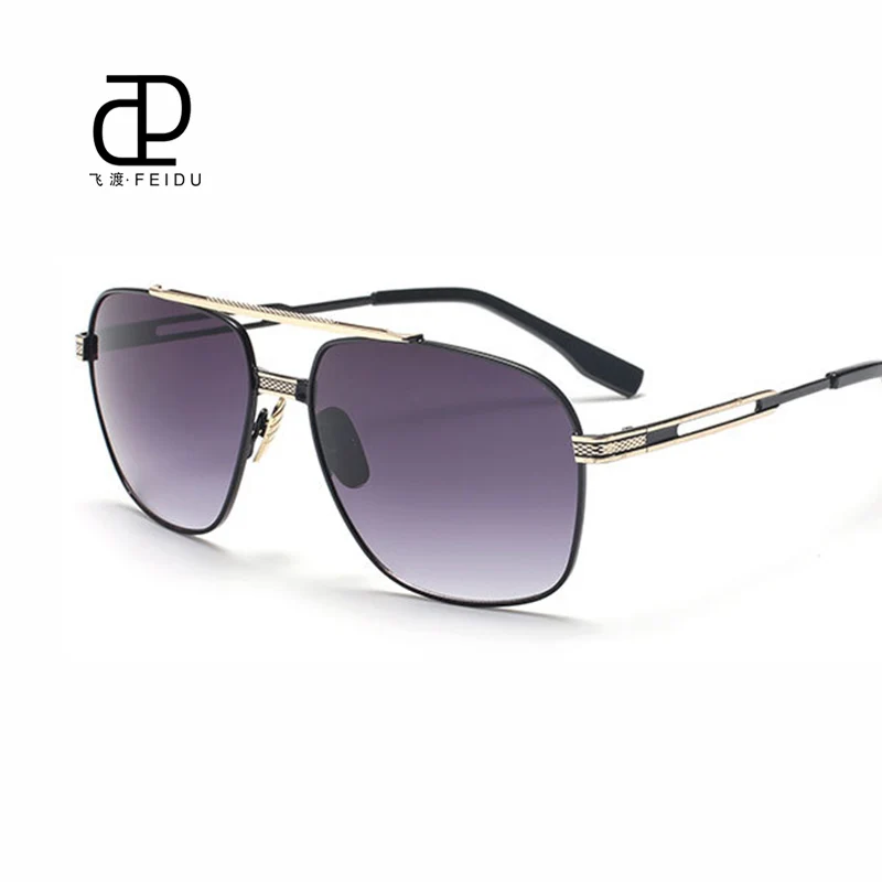 FEIDU Classic Metal Sunglasses Men Designer Brand High Quality Mirror
