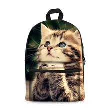 Canvas Backpack Black Daypack laptop Bag Cute Cat Design for Boys Girls School Bag laptop Canvas Backpack Black Daypack laptop Bag Cute Cat Design for Boys Girls School Bag laptop