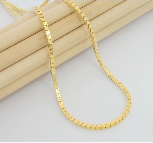 Wholesale Trendy 24K Stamp Snake Chain 