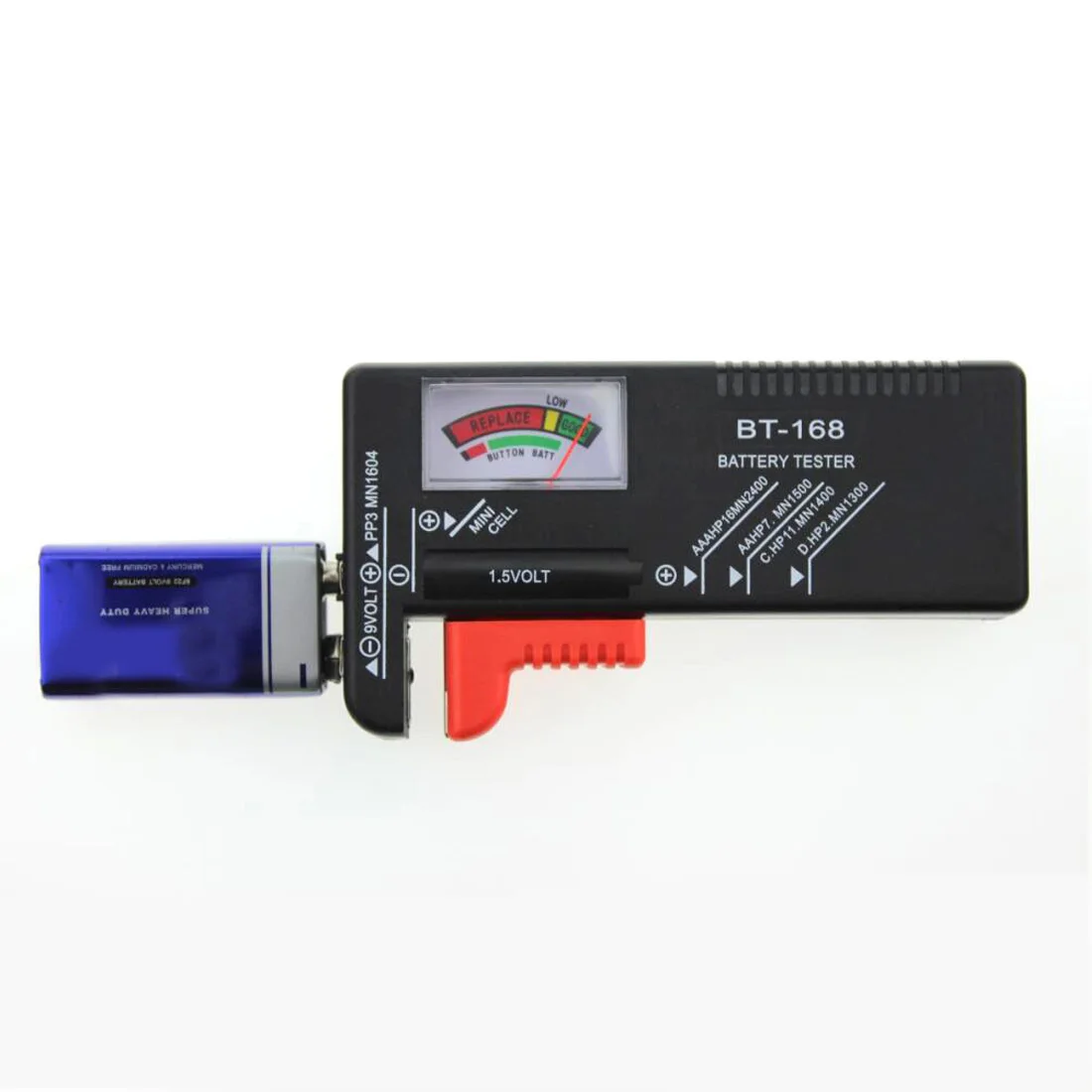 

BT-168D Digital Battery Capacity Tester Battery Tester Check Power Level for 1.5V to 9V Batteries