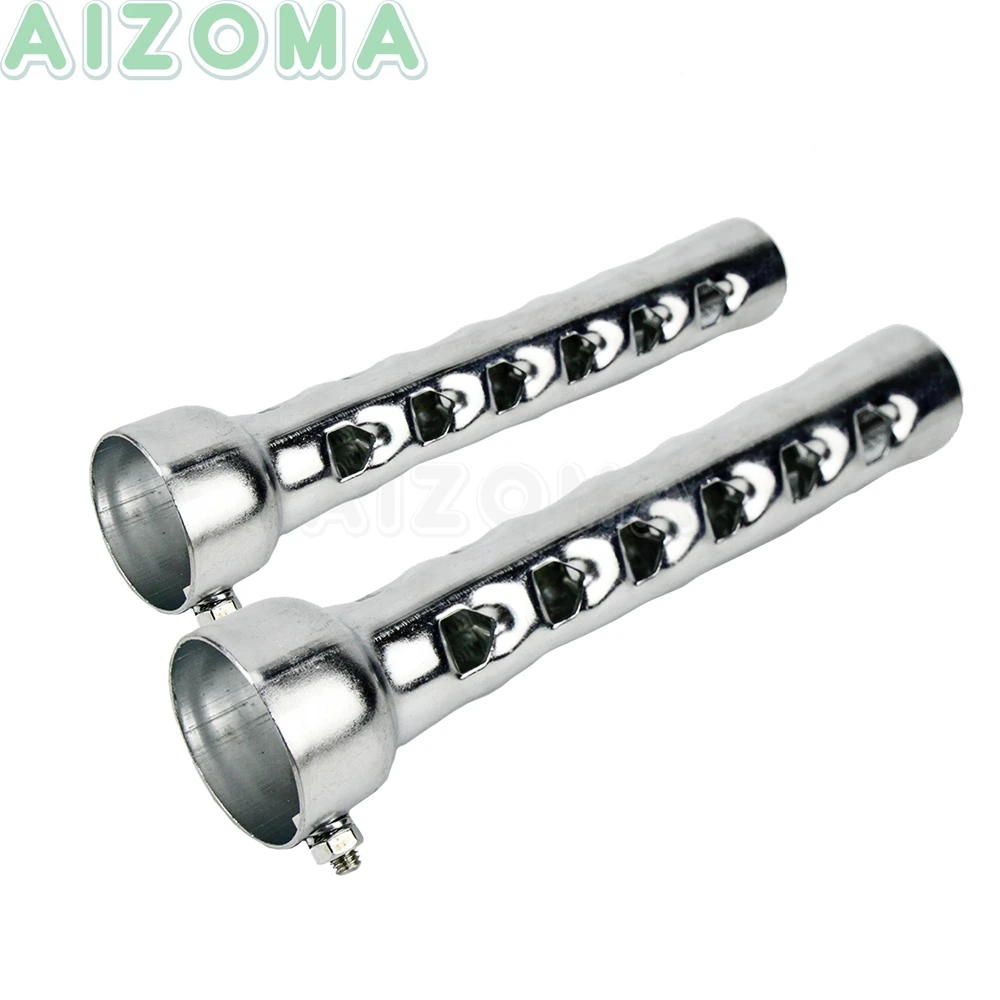 Evrensel motosiklet egzoz baffle 8 "uzunluk susturucu w/ DB Killer Harley Softail Dyna Street Fat Bob FLHT FXST sürükle borular