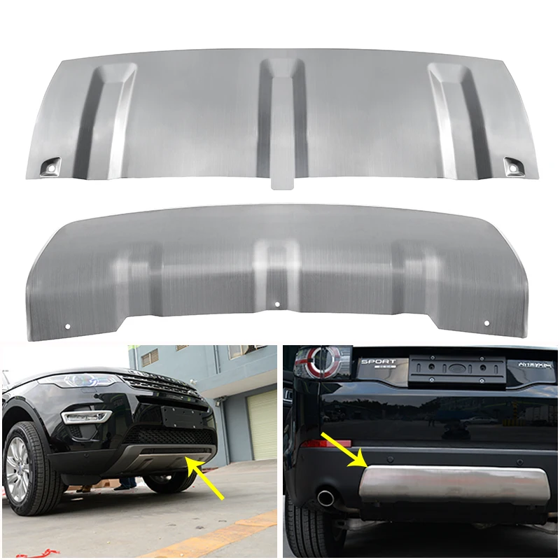 304 Stainless Steel Front and Rear Bumper Plate Cover Trim For Land