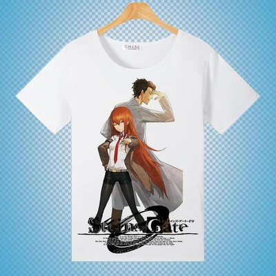 Новинка футболка Steins Gate 0 косплей аниме костюм Топы унисекс|Футболки| |