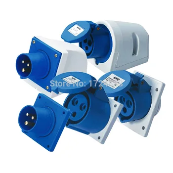 

32A 3 pole connector Industrial male&female sockets SFN-123/SFN-323/SFN-423/SFN-523/SFN-623 waterproof IP44 220-240V~2P+E
