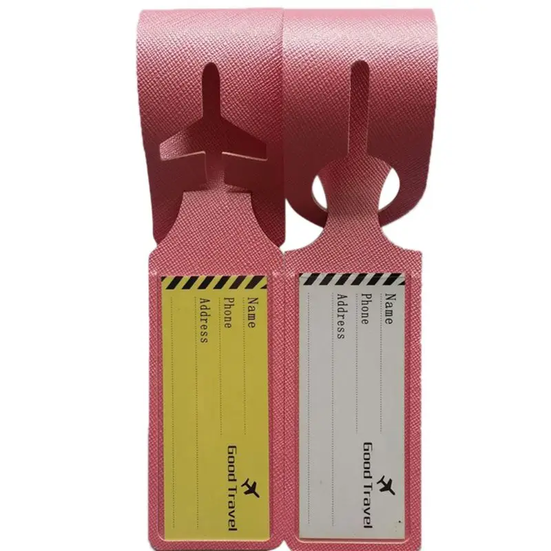 1 Pc PU Luggage Tag Cover Creative Suitcase ID Address Holder Letter Baggage Boarding Tags Portable Label