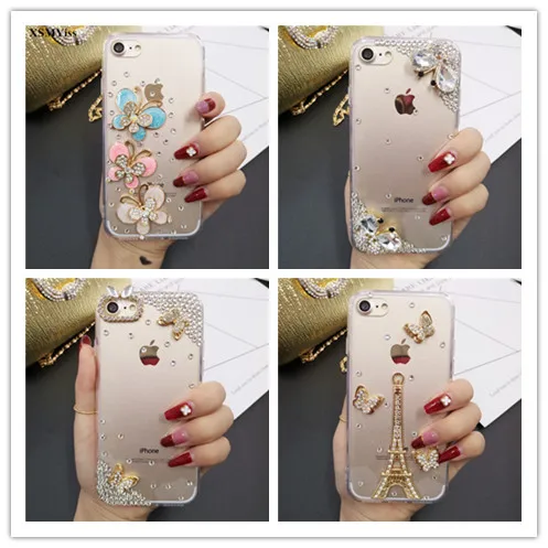 

For Huawei Honor 8 9 10 20 Lite V10 V20 7X 8X Nova2 3 4 5 Gilrs Fashion Butterfly Rhinestone diamond Phone Case Soft Back Cover