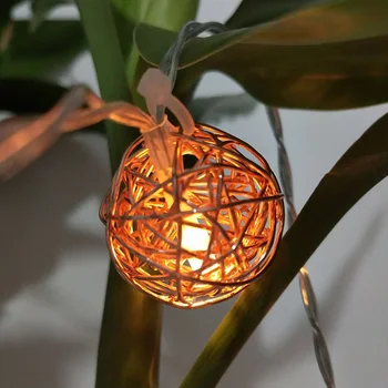 

LED String Lights Wrought Iron Wire Ball Fairy String Lights Indoor Outdoor Decoration Home Parties _WK
