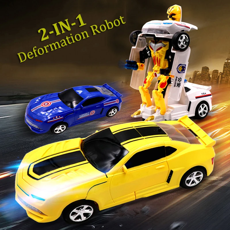 

Electric Transformation Robot Car Kit Deformation Robot Action Figures with music/light Toy for Boy Vehicle Model Kids Gift