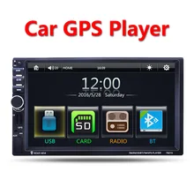2 Din Auto Multimedia Player GPS-navigation 7 ”HD Bluetooth Stereo Radio FM MP3 MP5 Audio Video USB Auto Elektronik autoradio