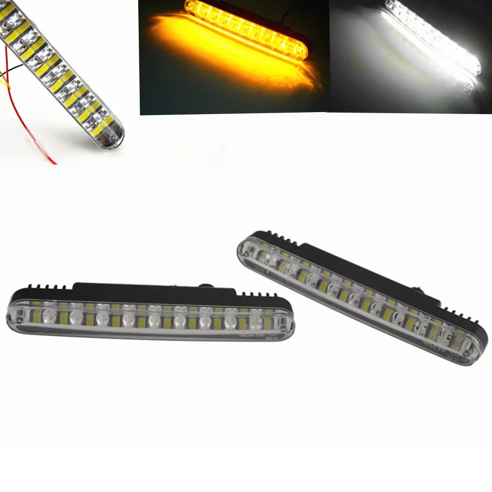 2PCS Xenon Practical 2 x 30 LED Car DRL Parking Daytime Running Light Daylight Lamp with Turn Function External Lights | Автомобили и