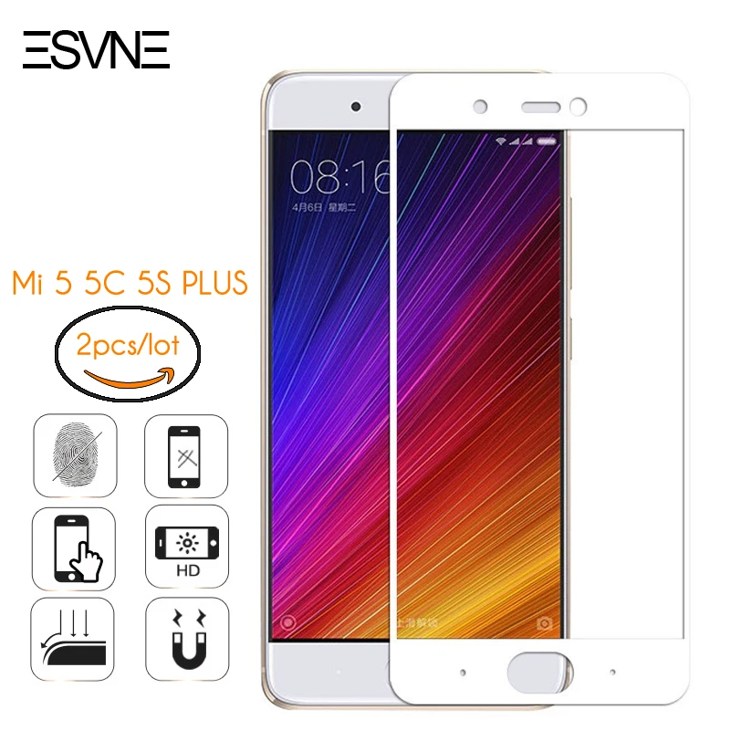 ESVNE закаленное Стекло Для Сяо mi 5 5S s 5C плюс экран протектор фильм полное покрытие