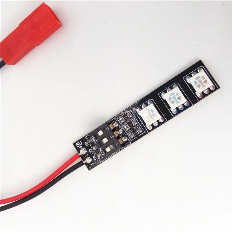 Andralyn RGB 5050 LED Light Board 5V 12V 16V 7Colors Switch Module JST Plug for DIY RC FPV Multicopter Mini Quad 180 230 QAV250 (7)