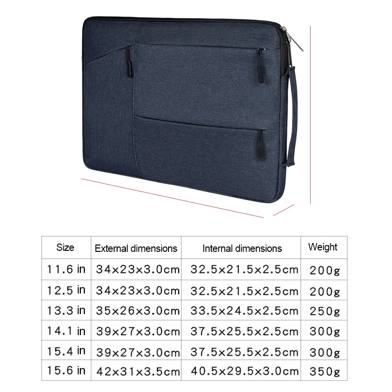 Universal Carrying PC Tablet Bag For iPad Macbook Air Pro Retina 11 12 13 14 15 15.6 inch Waterproof Notebook Sleeve Case Cover