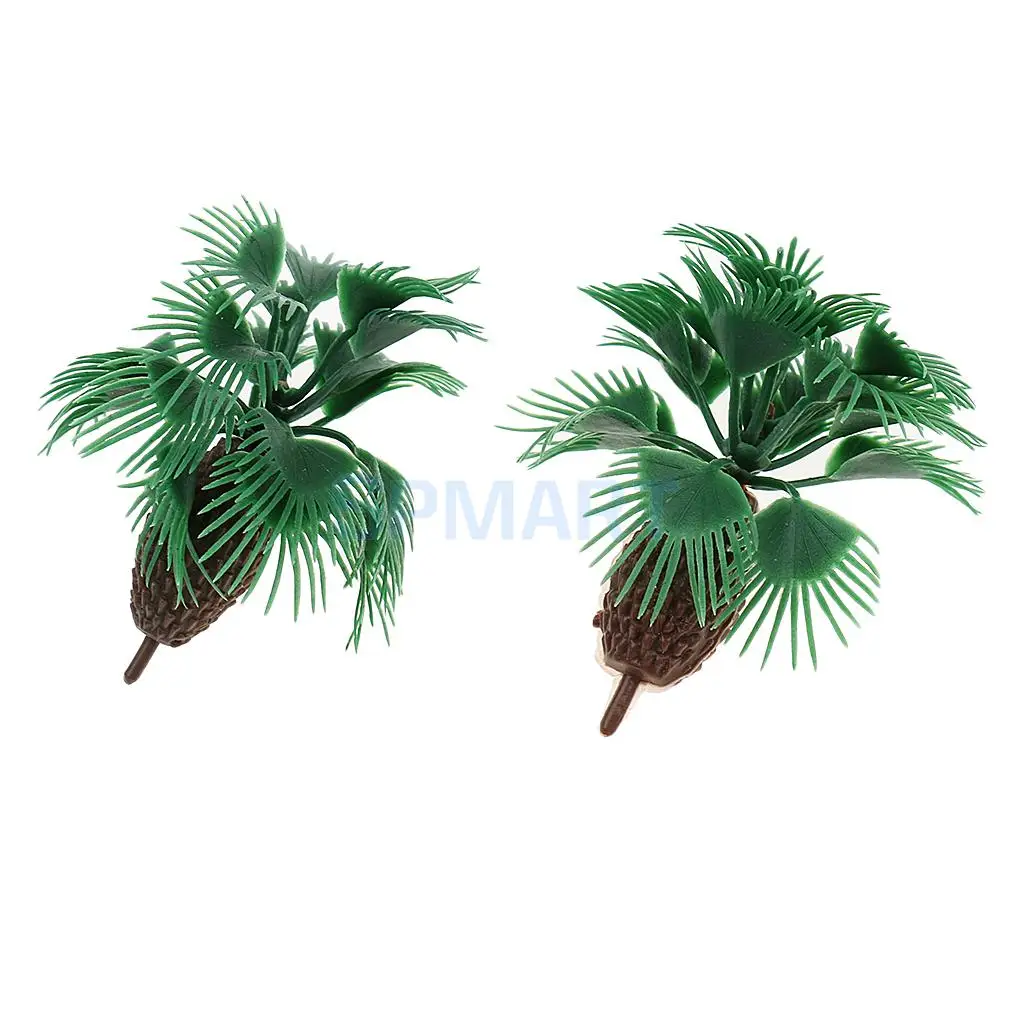 10x Palm Model Tree 6cm/2.36inch HO Scale for RR Garden Railroad Scenery DIY