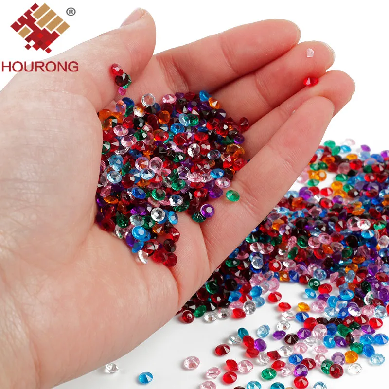 

Hourong 2000pcs Diamond Confetti Acrylic Crystals Wedding Table Confetti Crystal Scatter Decoration Gem Valentine Party Supplies