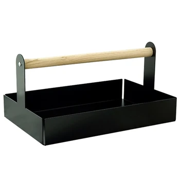 

Sweetgo Wood Handle Trays Home Decorating Storage Plate For Dessert /Perfume/Makeup/Jewelry Food Basket Toiletries Racks