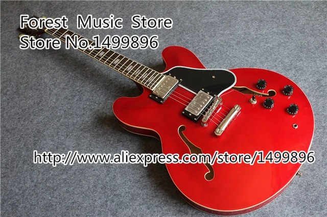 Cheap Hot Selling Red ES 335 Electric Guitarra Hollow Body China Guitar Free Shipping
