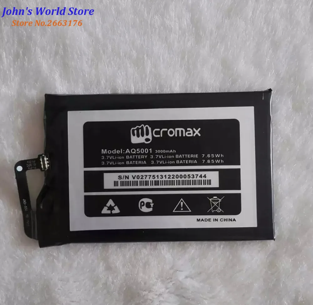 

High Quality Original For Micromax AQ5001 Mobile Polymer Mobile Phone Lithium Battery 3500mAh built in Batterie Accumulator