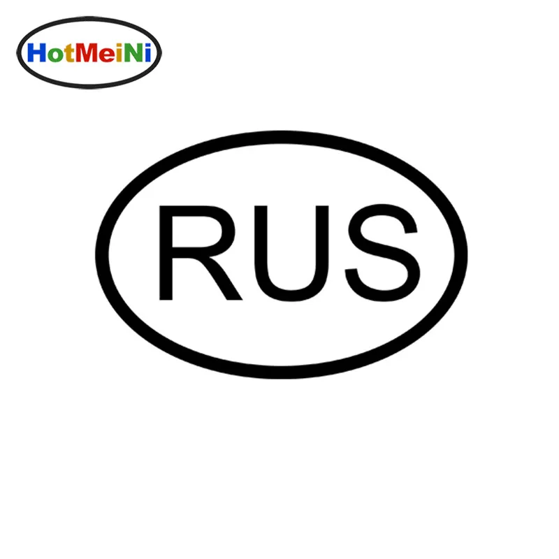 

HotMeiNi Car Sticker Jdm Decoration RUS RUSSIA COUNTRY CODE Oval Bumper Vinyl Decal Tailgate Fridge Waterproof 15*10cm
