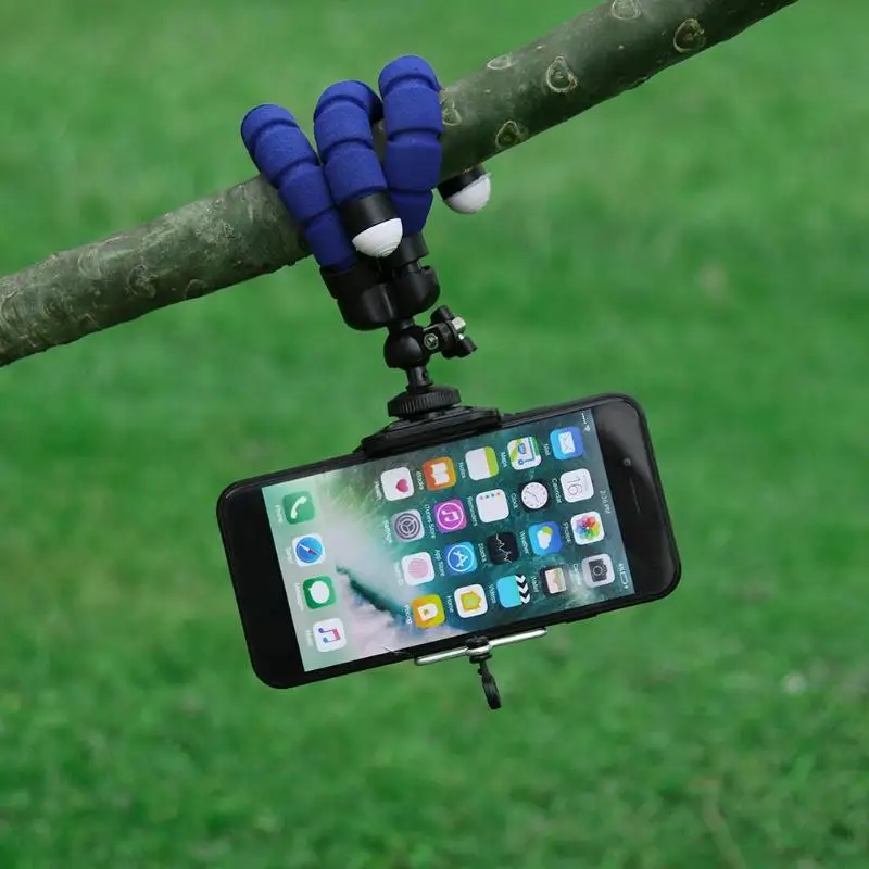 Гибкий Держатель камеры телефона осьминога штатив 360 вращающаяся стойка крепление монопод с зажимом для телефона