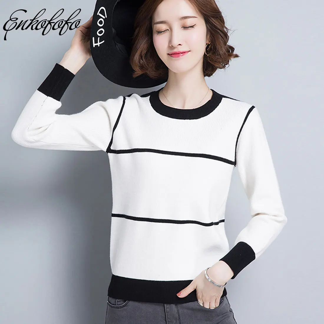 Women Sweater Pullover Spring Basic Knitted Cotton Tops