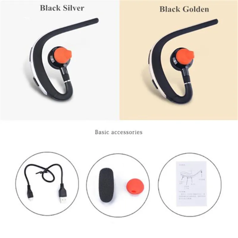 Handsfree Bluetooth headsets earphone wireless sweatproof sports bluetooth headphone with mic voice control earphone with earbud