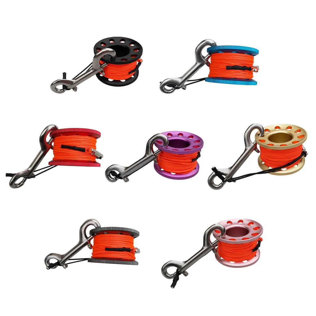 MagiDeal Dive Finger Reel, 15m Guide Line Spool for Scuba Diving Snorkeling SMB Safety Sausage - Ultralight, Portable & Durable