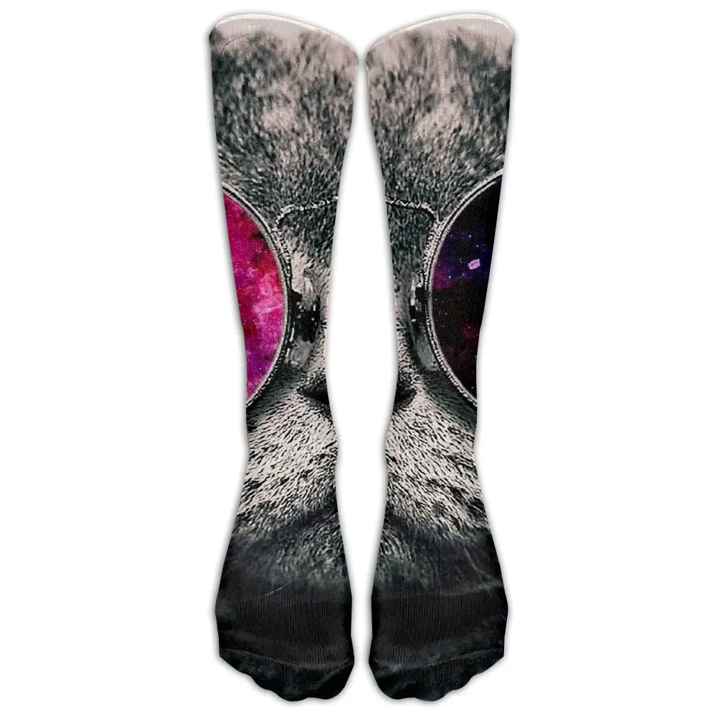 SAMCUSTOM модные гольфы женские хлопковые Высокие гольфы для женщин милый оранжевый Кот 3D печать длинные чулки