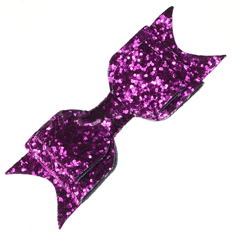 fuchsia Мода для женщин и девочек большой блеск бант заколка для волос детские шпильки заколка для волос для детей аксессуары для волос - Цвет: fuchsia