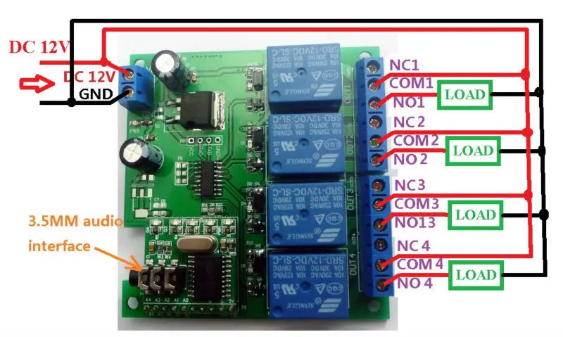 DC 12V 4CH MT8870 DTMF релейный телефонный декодер голоса модуль дистанционного управления